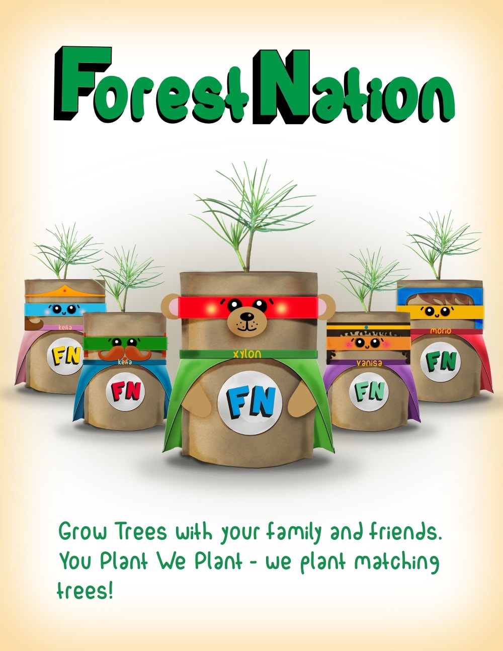 ForestNation Guardians Tree Kits Pack for Kids, We Plant 50 More Trees