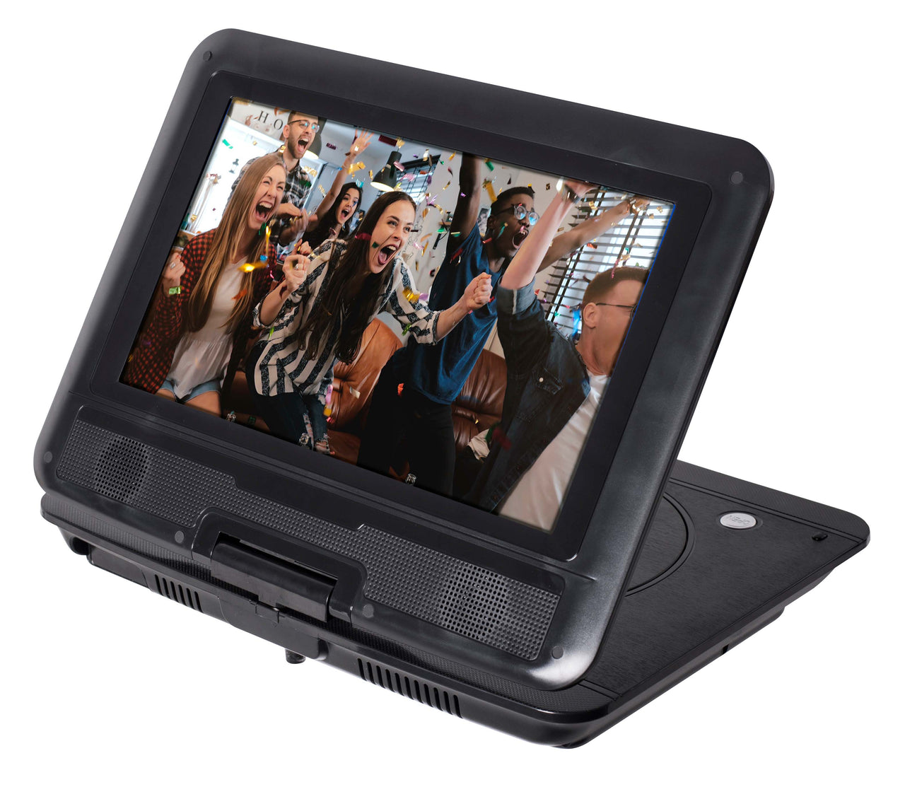 onn 10-Inch Black 480p Portable DVD Player Kit with Screen Swivel and Built-in Speakers