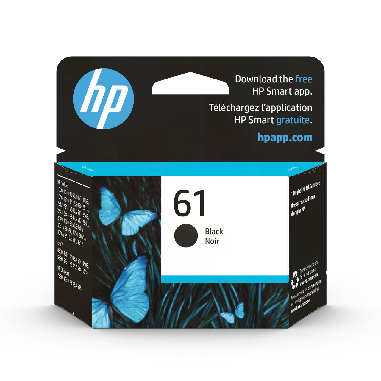 HP 61 Black Original Ink Cartridge, ~170 pages, CH561WN#140