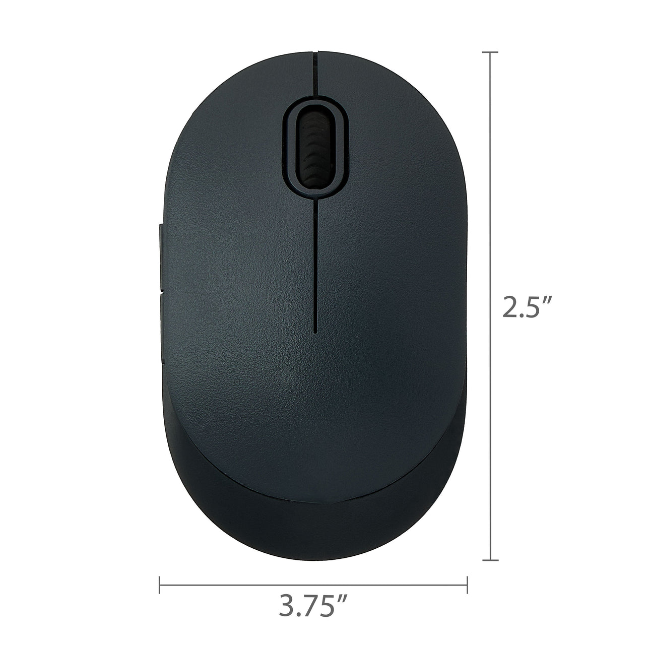 onn Wireless 5-button Mouse, 1600 DPI, 2.4 GHz USB-A Dongle, Gray