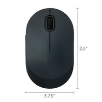 onn Wireless 5-button Mouse, 1600 DPI, 2.4 GHz USB-A Dongle, Gray