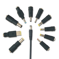 onn 90W Laptop Charger with 10 Interchangeable Tips, 10ft Power Cord, for HP, Dell, Lenovo, Grey