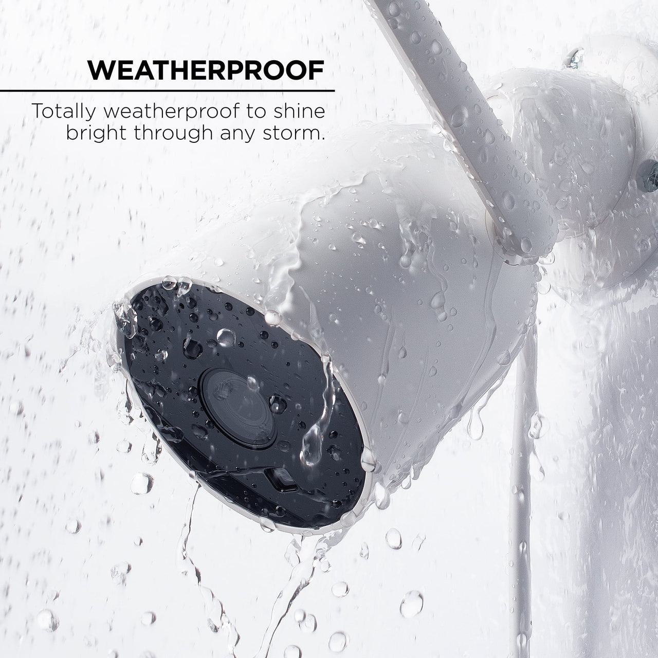 Merkury Smart Outdoor Camera 1080p – Weatherproof Security Camera with Night Vision, White (1-Pack)