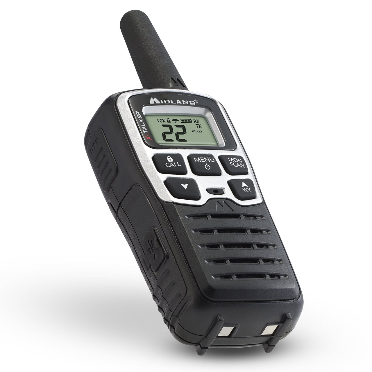 Midland  T51VP4 Two-Way Radios 2-Pk 28-mile 22-Channel, Black