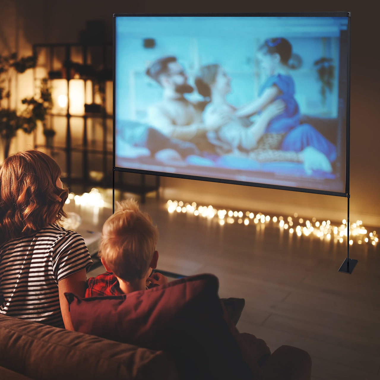 onn 120" Portable Indoor/Outdoor 16:9 Theater Projection Screen with Stand