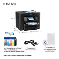 WorkForce Pro WF-4833 Wireless All-in-One Printer with Auto 2-Sided Print, 50-page ADF, 500-sheet Paper Capacity, and 4.3