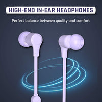 onn Earphones with Lightning Connector, Lilac