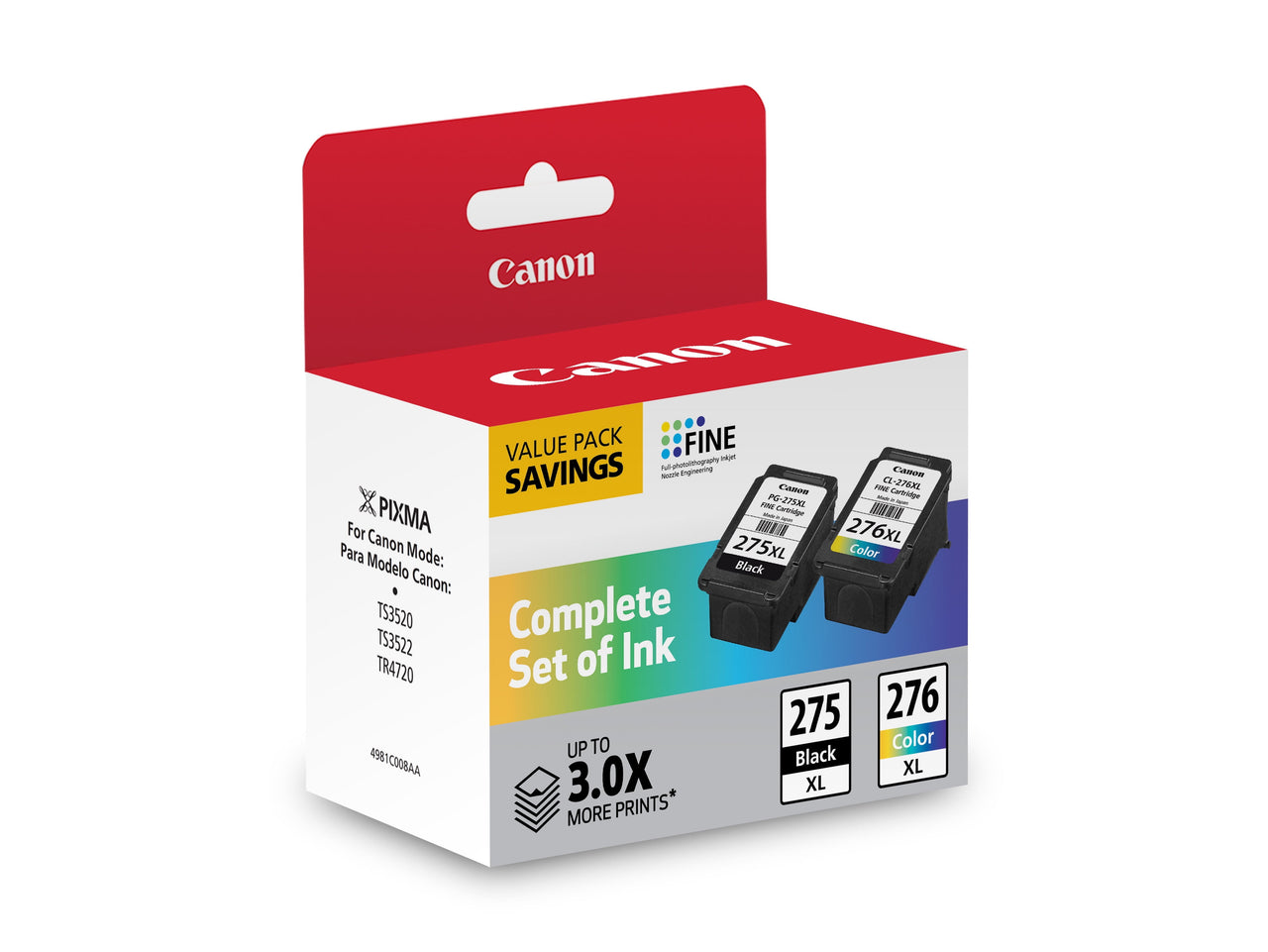 Canon PG275XL/CL276XL Ink Combo Pack