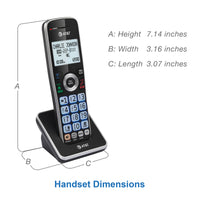 AT&T 4-Handset Expandable Cordless Phone with Unsurpassed Range, Bluetooth Connect to Cell, Smart Call Blocker and Answering System, DLP72412 (Black)