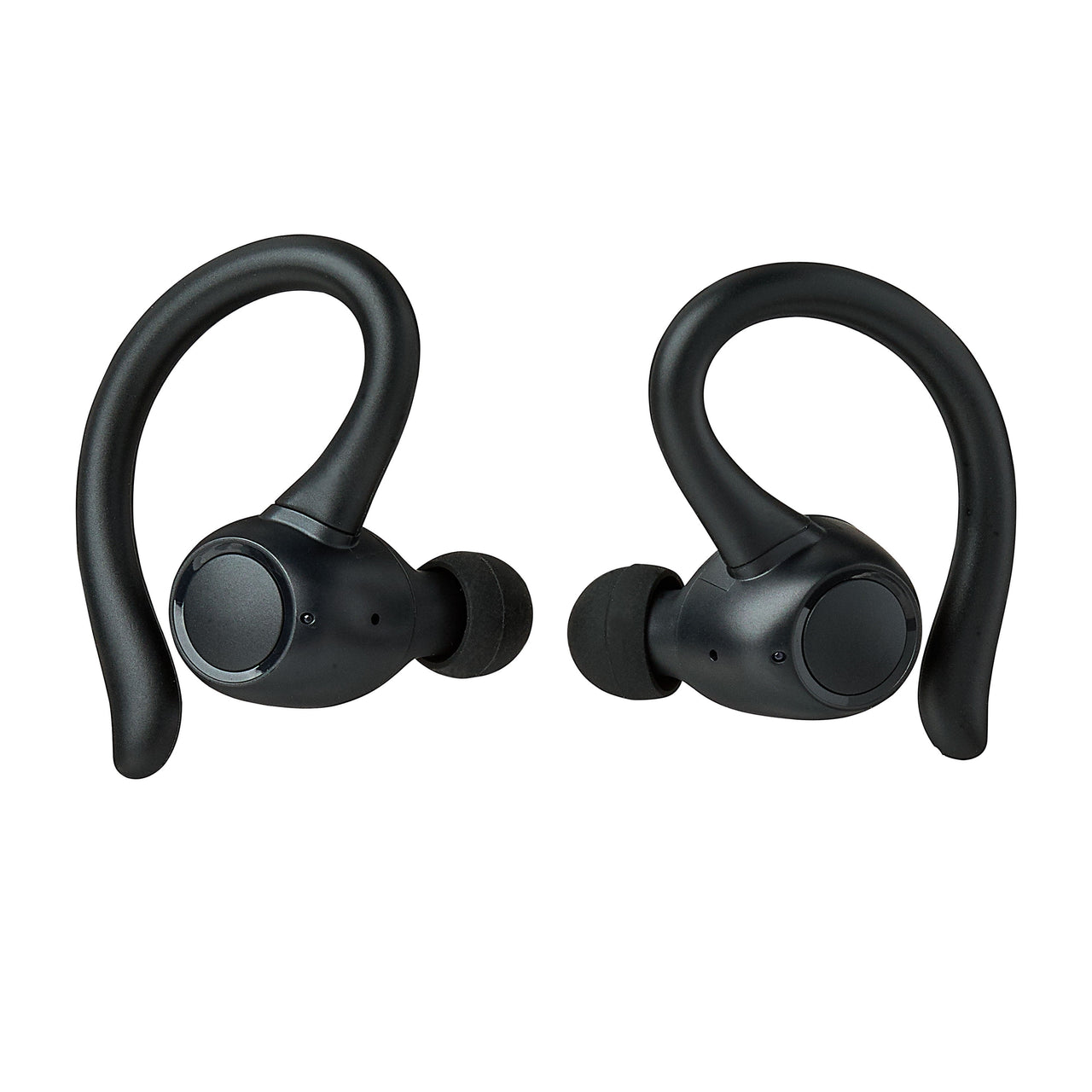 onn Wireless Earphones with Wireless Charging Case, Black