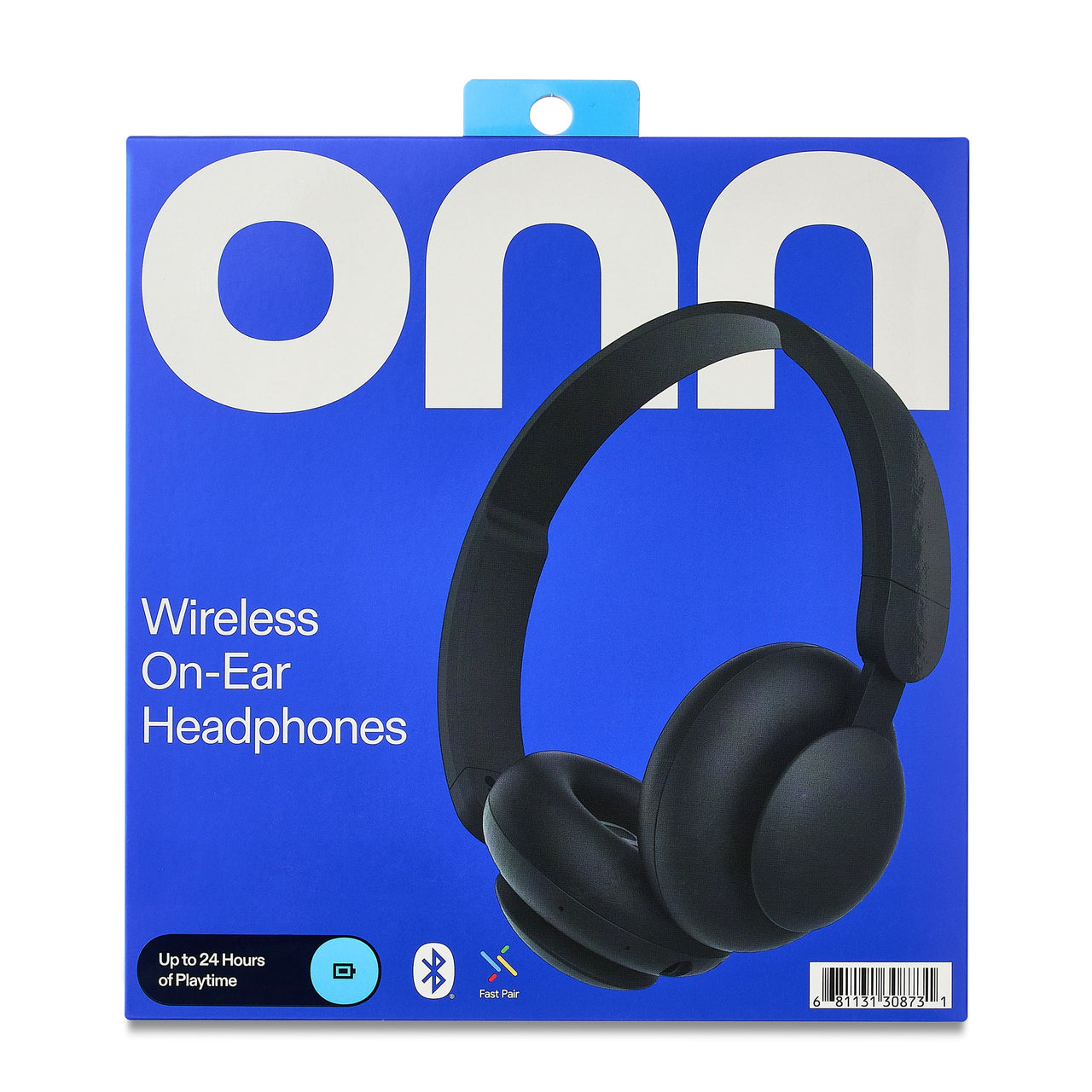 onn Wireless On-Ear Headphones, Black