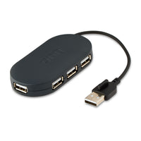 onn Portable 4-Port USB Hub with USB 2.0 Ports