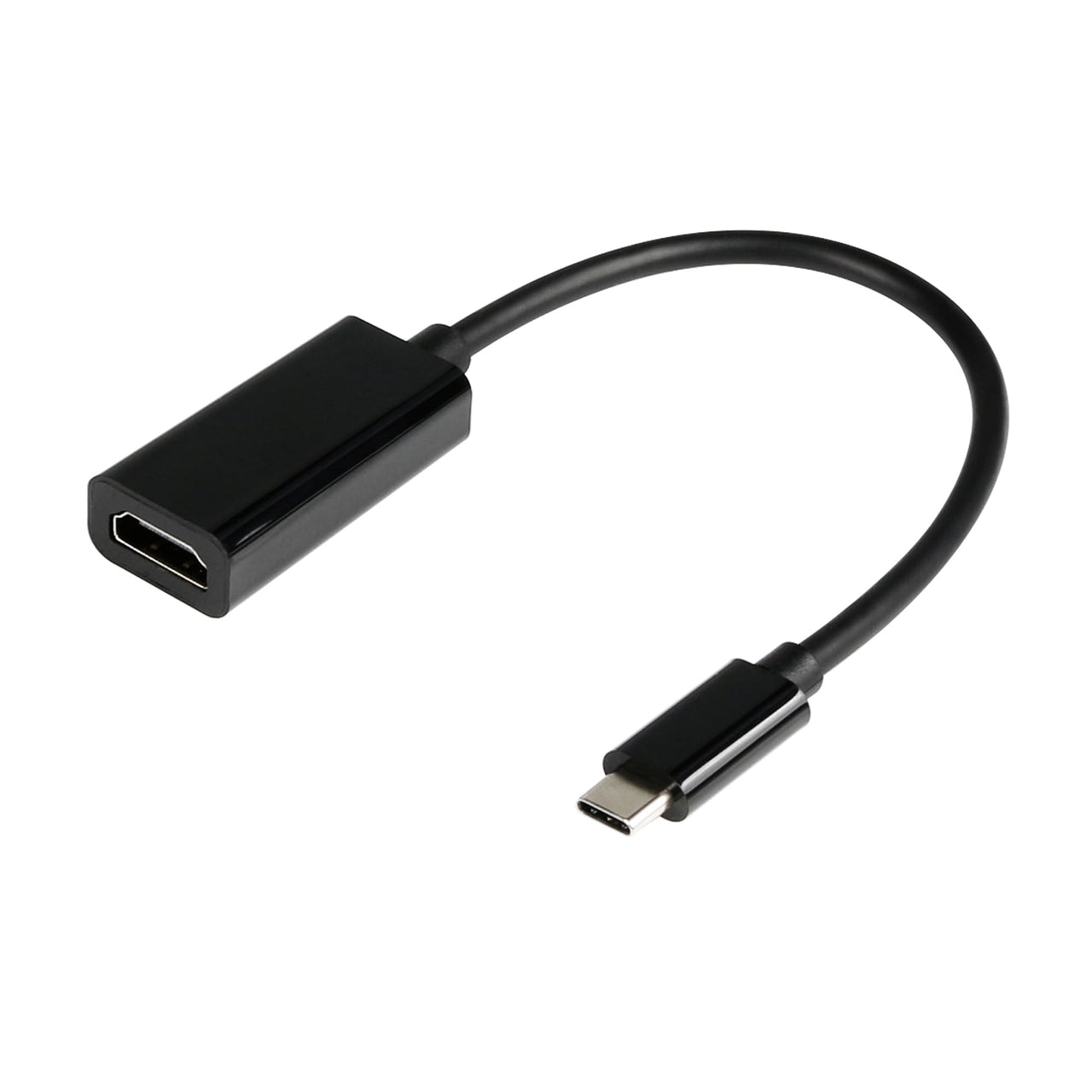 onn 6" USB-C to HDMI Adapter, Black
