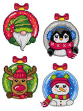 Christmas Baubles 195CS –°ounted cross stitch kit with plastic canvas