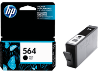 HP 564 Black Original Ink Cartridge, ~250 pages, CB316WN#140