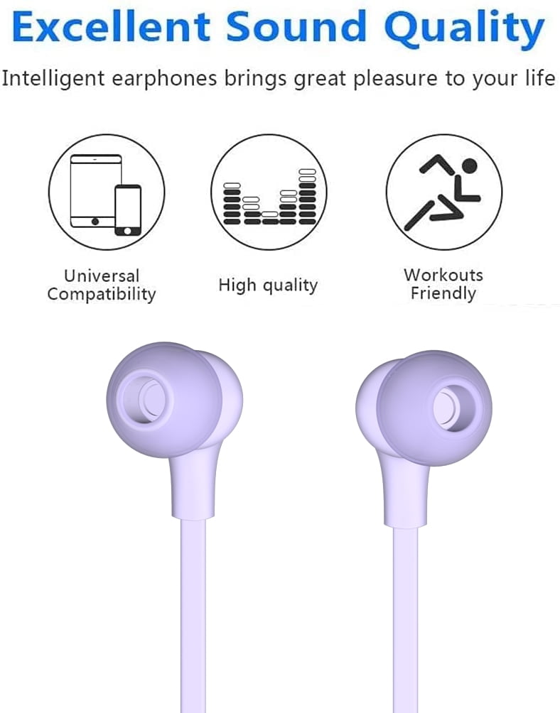 onn Earphones with Lightning Connector, Lilac