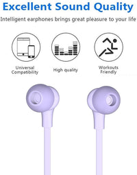 onn Earphones with Lightning Connector, Lilac
