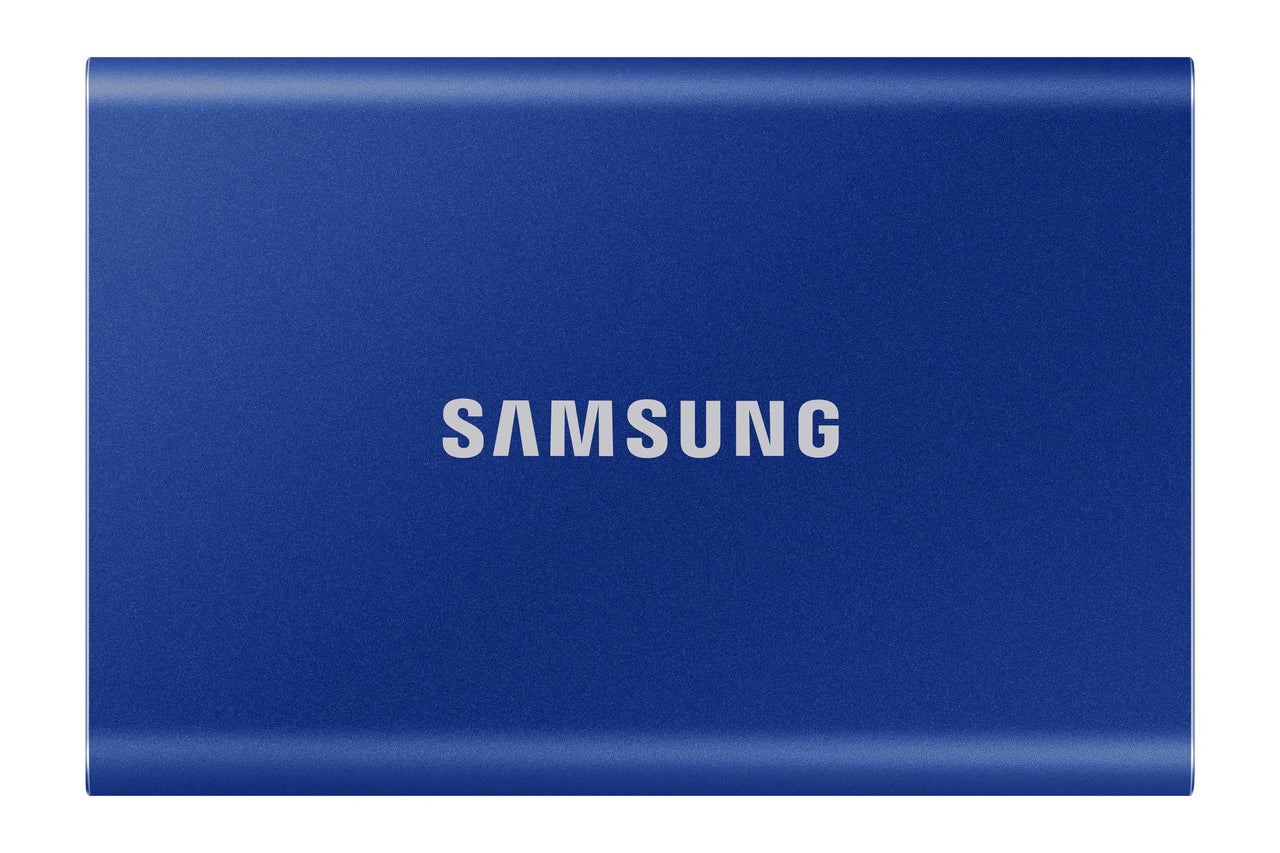 SAMSUNG T7 Portable SSD 1TB Indigo Blue, Up-to 1,050MB/s, USB 3.2 Gen2, External - MU-PC1T0H/AM