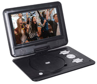 onn 10-Inch Black 480p Portable DVD Player Kit with Screen Swivel and Built-in Speakers
