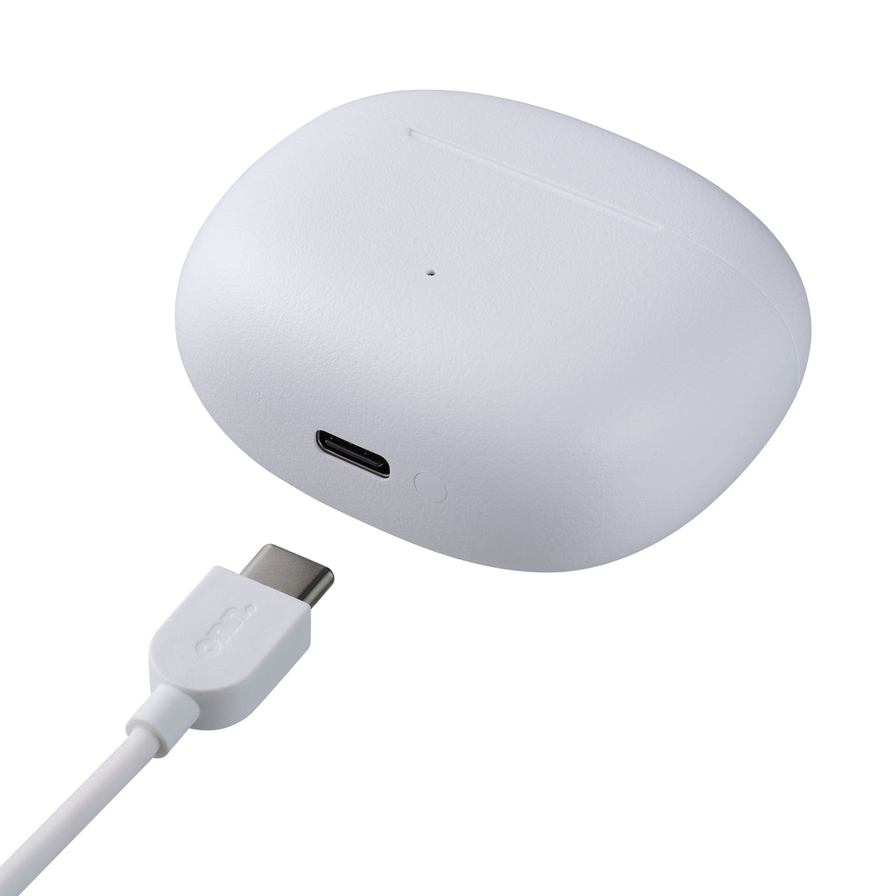 onn Bluetooth Wireless Earphones with Active Noise Canceling and Wireless Charging Case, White