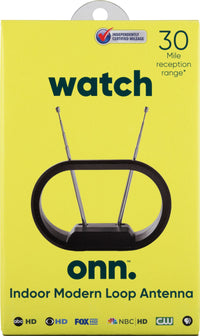 onn Indoor Modern Loop Antenna, 30 Mile Range