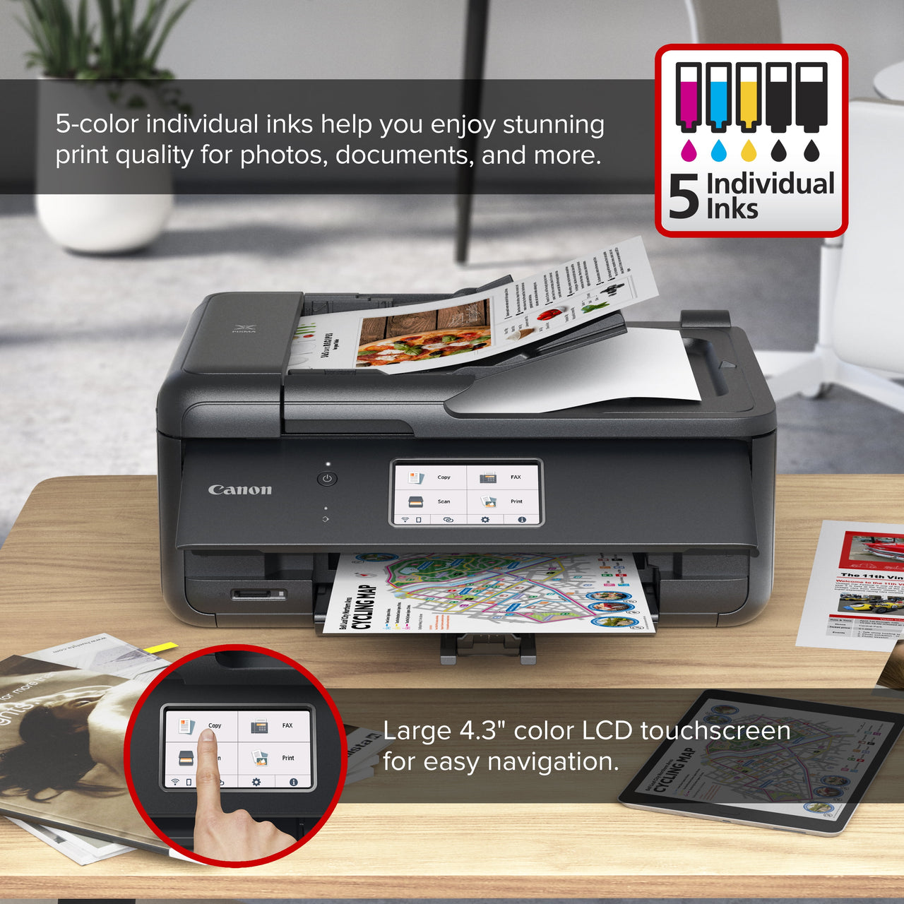 Canon PIXMA TR8622a All-In-One, Wireless Color Inkjet Printer for Home Office Use