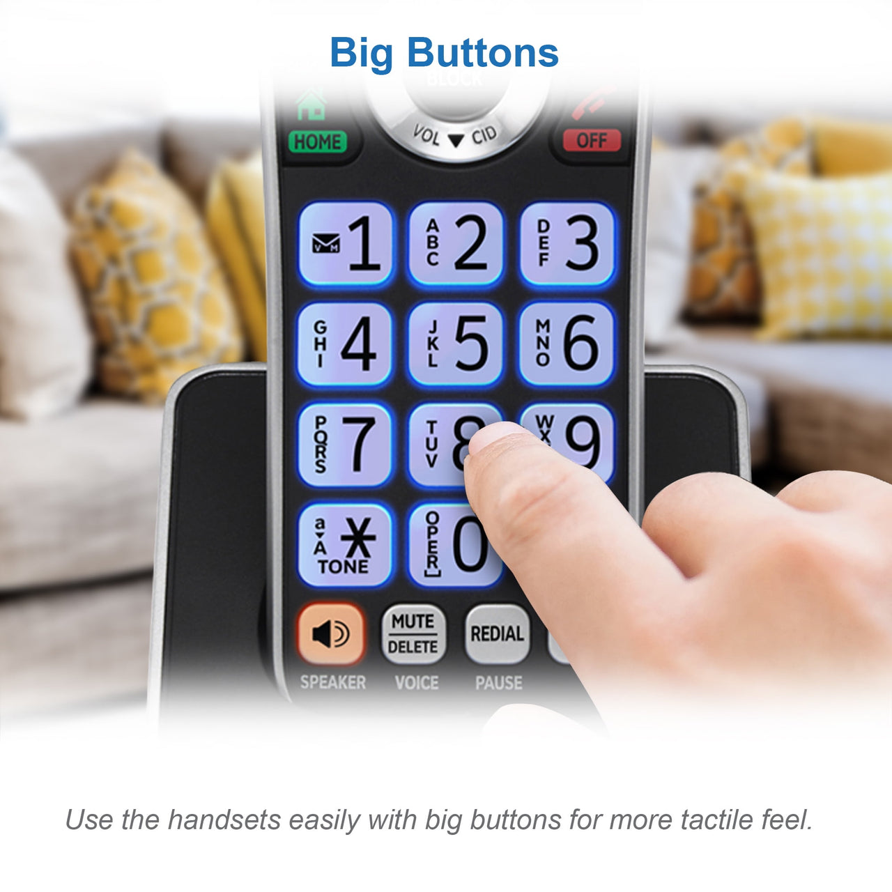 AT&T 4-Handset Expandable Cordless Phone with Unsurpassed Range, Bluetooth Connect to Cell, Smart Call Blocker and Answering System, DLP72412 (Black)