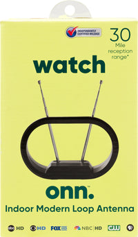 onn Indoor Modern Loop Antenna, 30 Mile Range