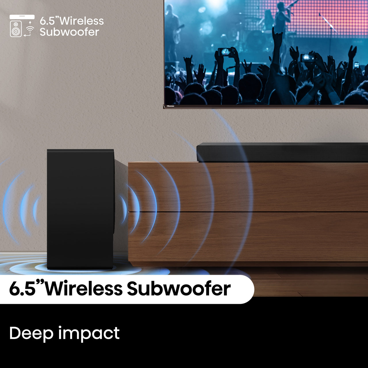Hisense 3.1 Channel 380W Soundbar with Wireless Subwoofer* and Dolby Atmos (R632)