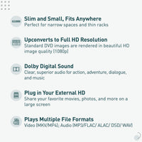 Panasonic Blu Ray DVD Player with Full HD Picture Quality and Hi-Res Dolby Digital Sound DMP-BD90P-K