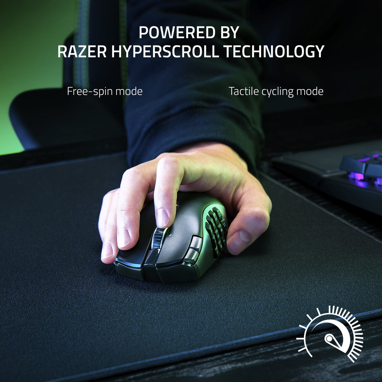 Razer Naga V2 HyperSpeed Bluetooth Gaming Mice with AA Battery, Black