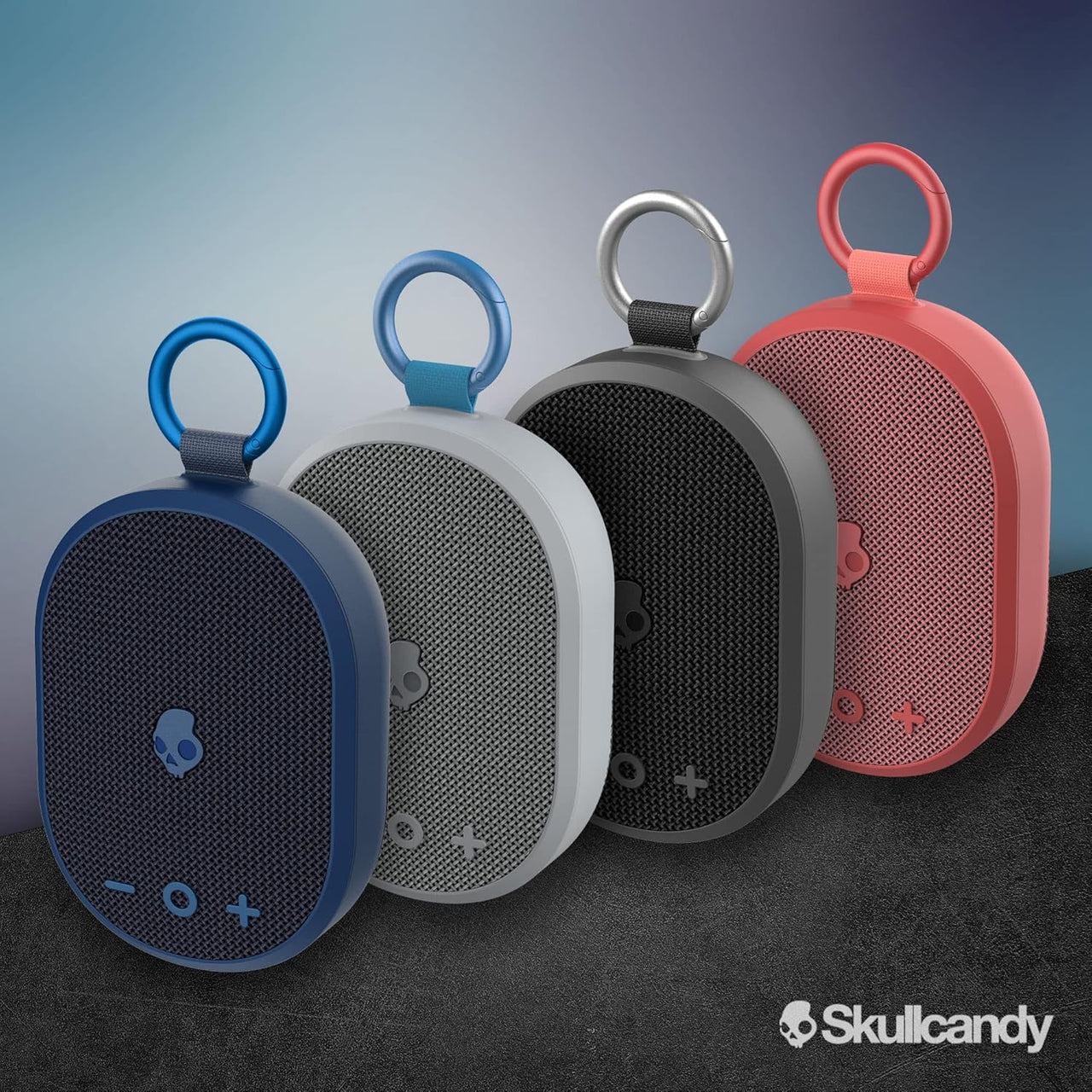 Skullcandy Kilo XT Wireless Bluetooth Speaker - IPX7 Waterproof Mini Speaker with 24 Hour Battery and True Wireless Pairing - for Outdoor, Black