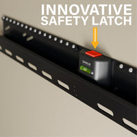 SANUS VuePoint Drywall Low Profile TV Wall Mount for 32” - 90” TVs up to 135lbs - No Drill or Studs Required