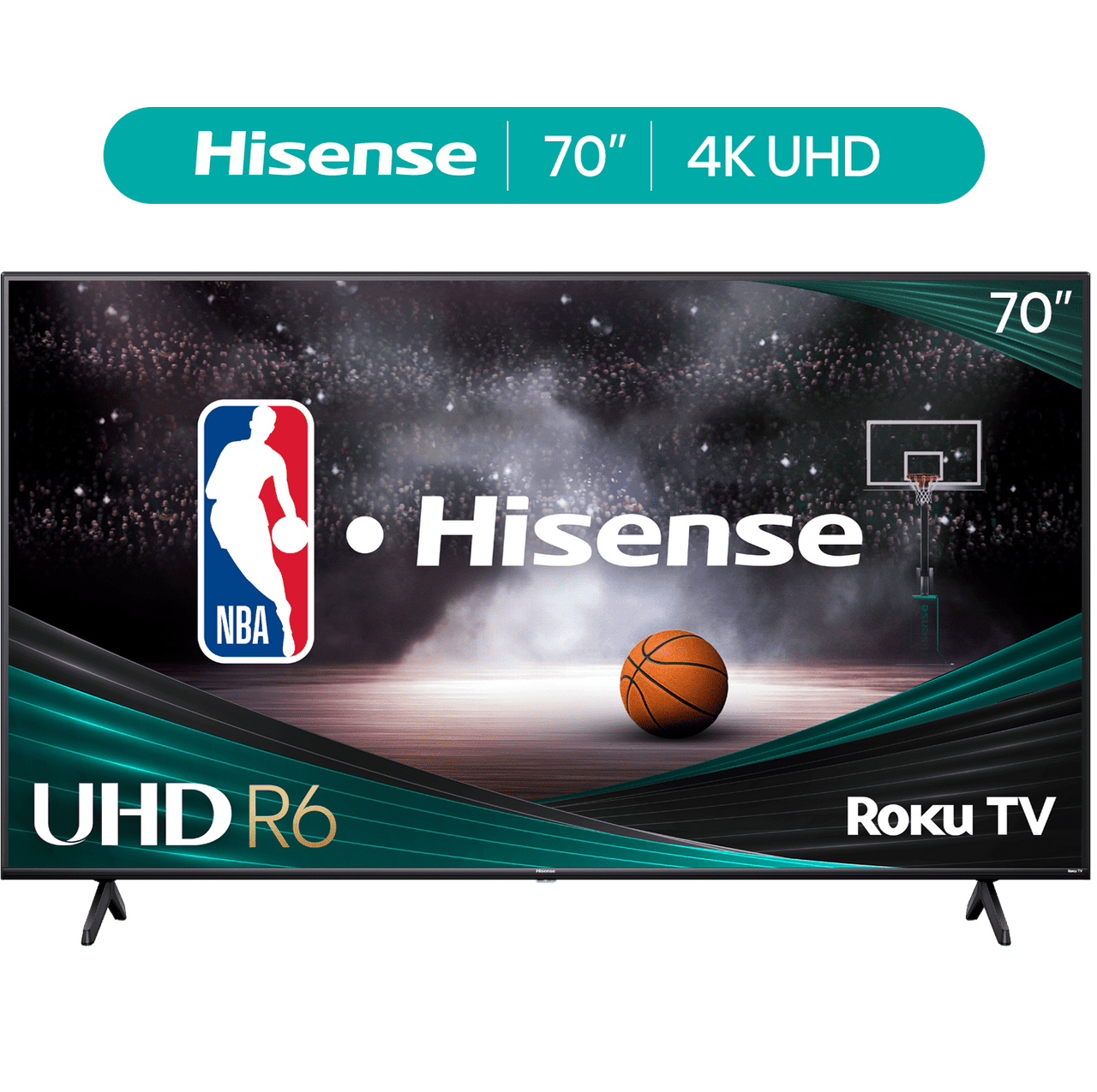 Hisense 70" Class 4K UHD LED LCD Roku Smart TV HDR R6 Series 70R6E4