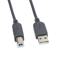 onn 10ft USB Printer Cable, USB to USB-B, Gray, 1 Piece per Pack