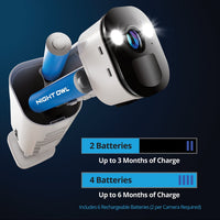 Night Owl Expandable Wi-Fi Security Hub with 64GB microSD Card and 3 Wire Free 2K Deterrence Cameras