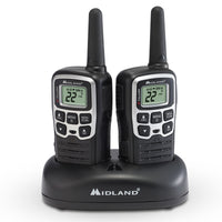 Midland  T51VP4 Two-Way Radios 2-Pk 28-mile 22-Channel, Black