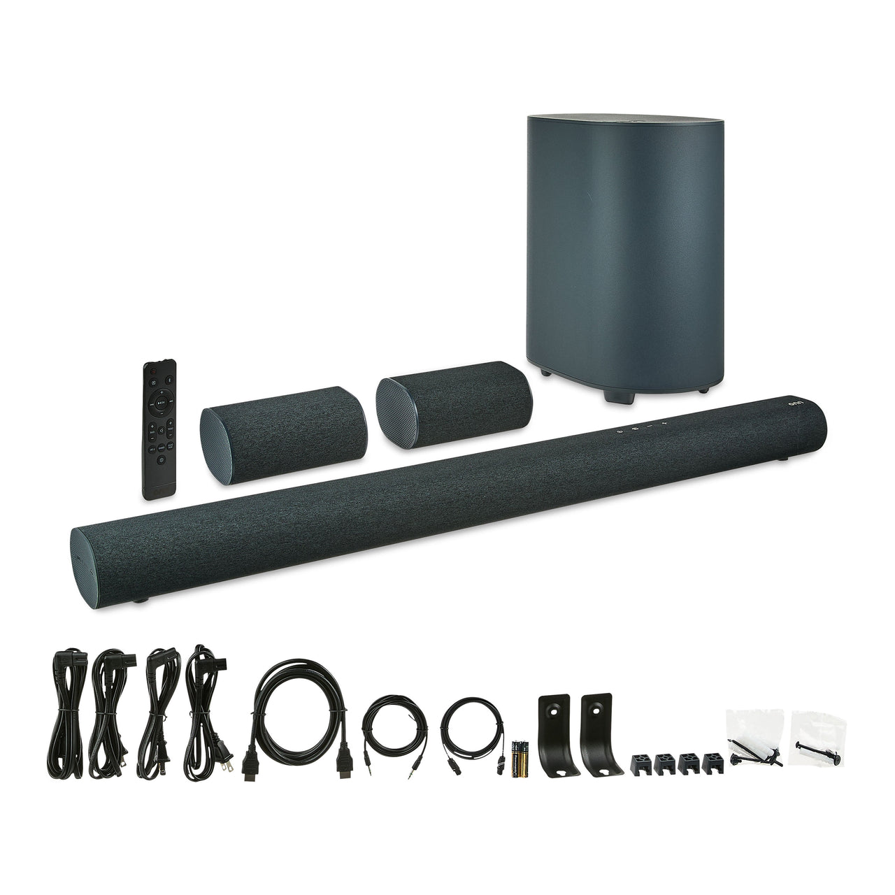 onn Bluetooth 5.1.2 Channel Surround Soundbar System with Dolby Atmos, 42", Black