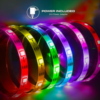 Monster Smart Lighting Indoor LED Strip Lights, RGBIC Multicolor Flow LED Lights, for Christmas, Halloween, Party, Gameday and More, 100’