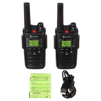 Cobra RX385 Two-Way Radios (Pair) Rugged and Water Resistant Walkie Talkies, up to 32 mile Extended Range & 40 Channels, NOAA Weather Chanels and Weather Alerts