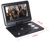 onn 10-Inch Black 480p Portable DVD Player Kit with Screen Swivel and Built-in Speakers