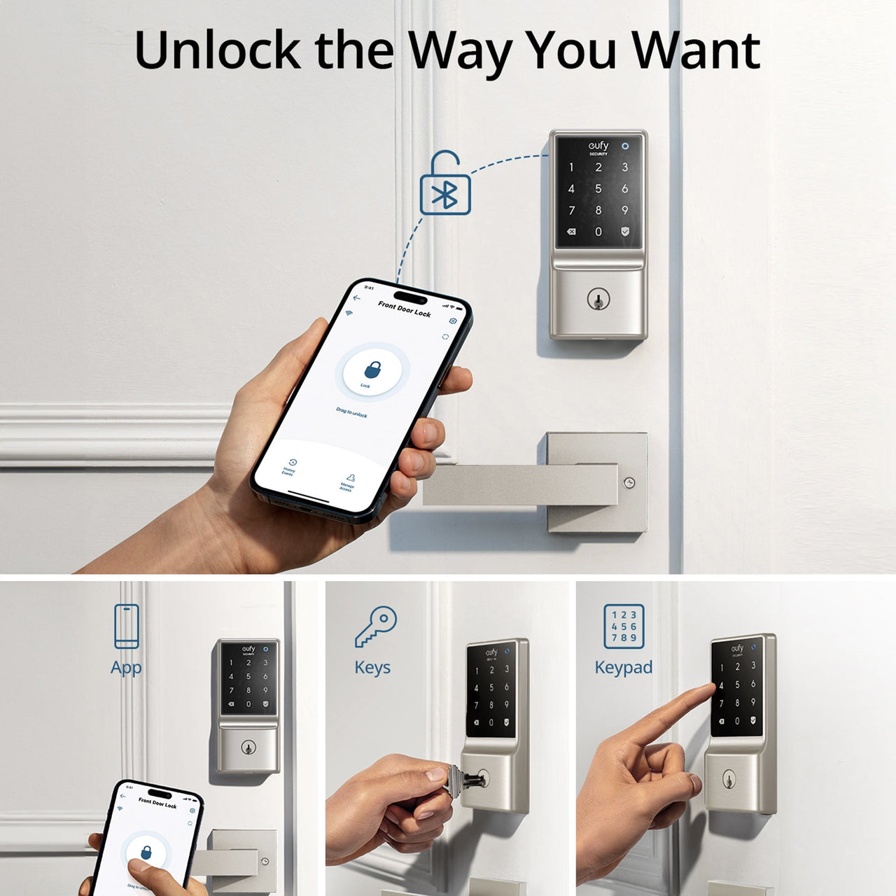 eufy Smart Lock C210 5-in-1 Keyless Entry Door Lock, Built-in Wi-Fi, No Bridge Required