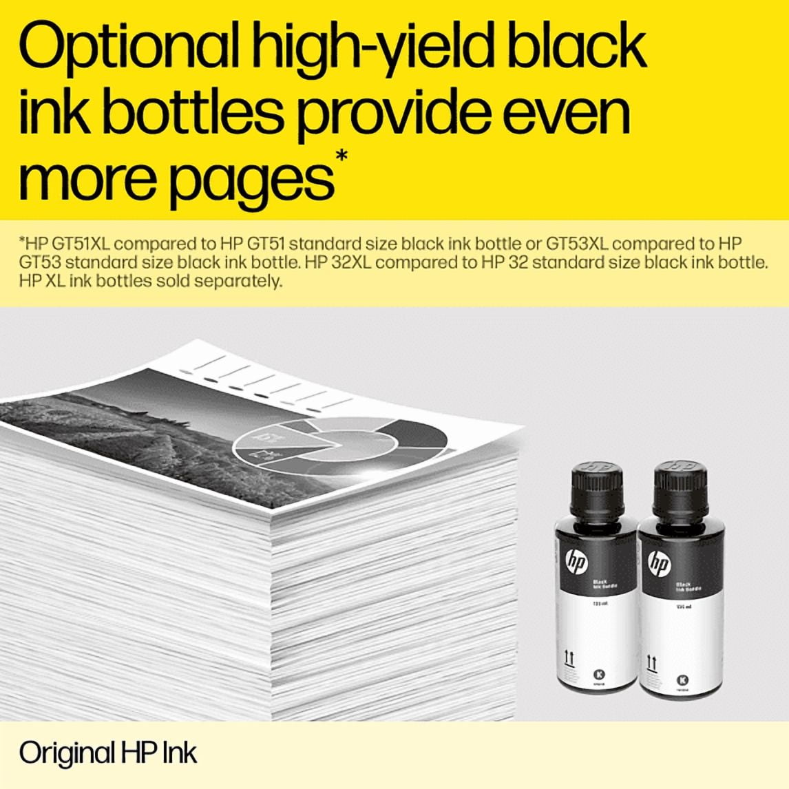 HP 32XL 135-ml Black Original Ink Bottle, ~6,000 pages, 1VV24AN