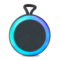 onn Large Rugged Speaker with Bluetooth Wireless Technology and LED Lighting, Gray