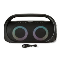 onn Portable FM Boombox with LED Lighting