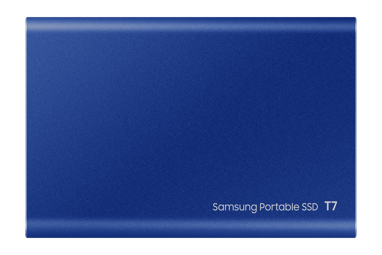 SAMSUNG T7 Portable SSD 1TB Indigo Blue, Up-to 1,050MB/s, USB 3.2 Gen2, External - MU-PC1T0H/AM
