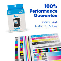 Remanufactured onn. 67XL HP High-Yield Ink Cartridge, Black