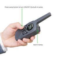 onn 23 Mile Range Walkie Talkies with Two Way Radios, LED Light and 22 FRS Channel Options, 3 Count