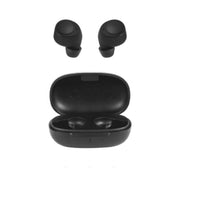 onn Bluetooth Wireless Earphones w/Charging Case and Touch Controls, Black