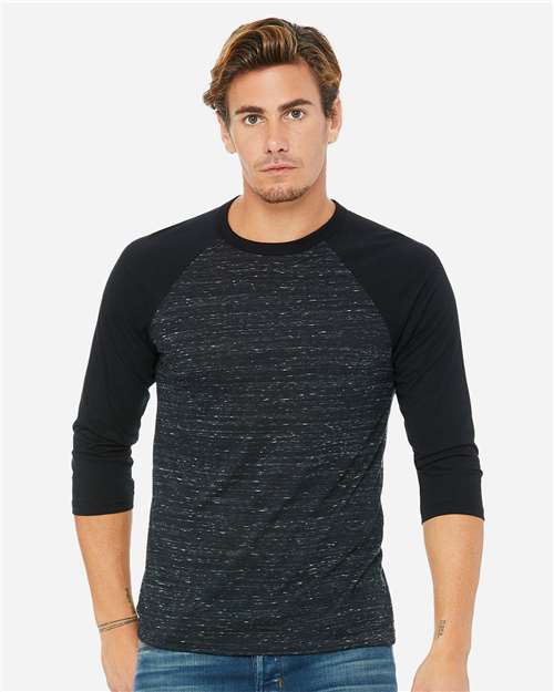 BELLA + CANVAS - Unisex Three-Quarter Sleeve Baseball Tee - 3200